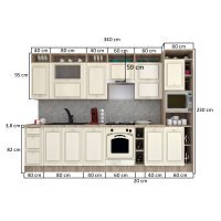 Bucatarie LEEA ART FRONT MDF ALAMO 340C K002 / decor 191